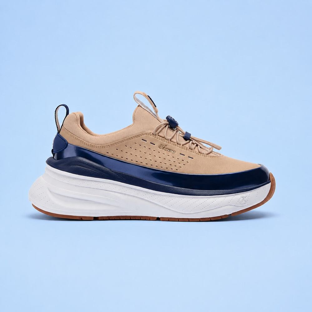 Clove Unisex Forte 2 Nursing sneakers Almond Navy Shimmer Beige Blue W 8 M 6.5